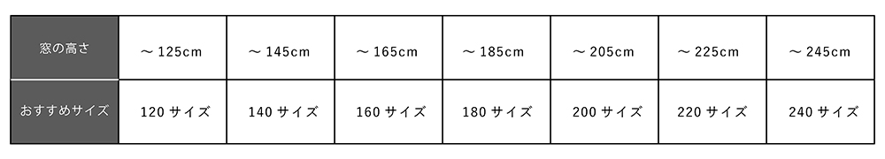 サイズ表