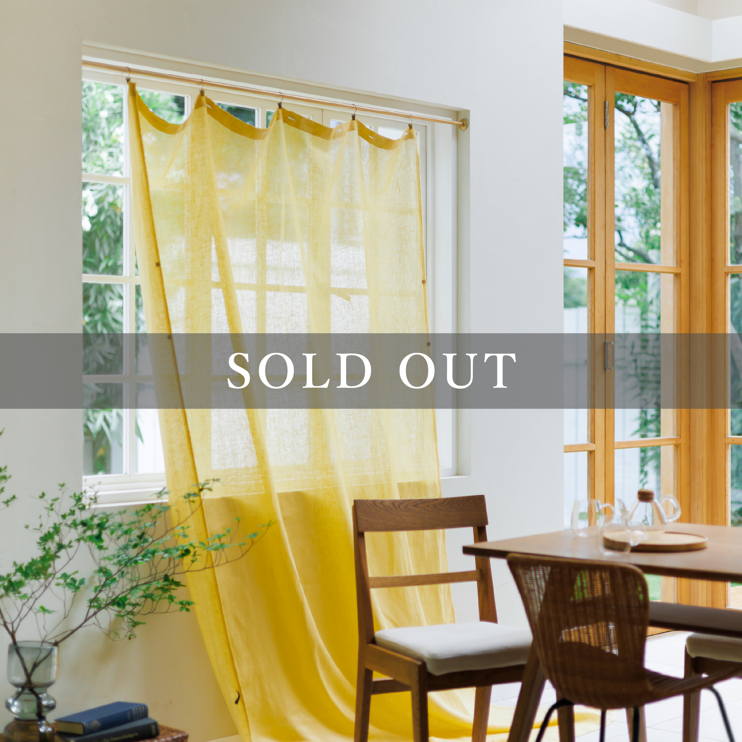 ナチュラルカーテン madomo　エブリ イエロー