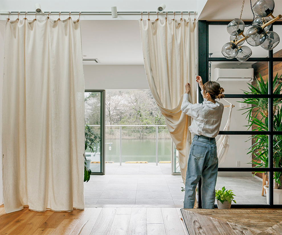 パイナップルカーテン